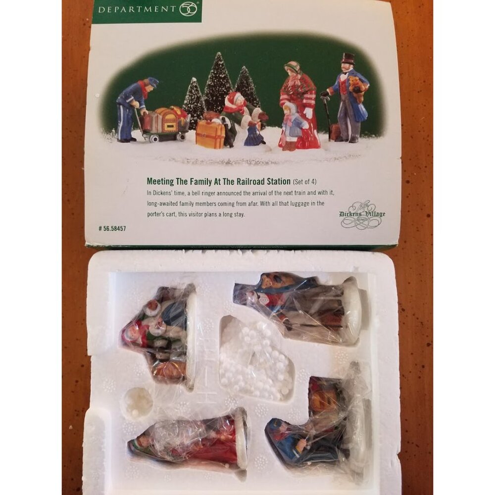 "Meeting The Family At The Railroad Station" Set of 4 #58457 -Retired-